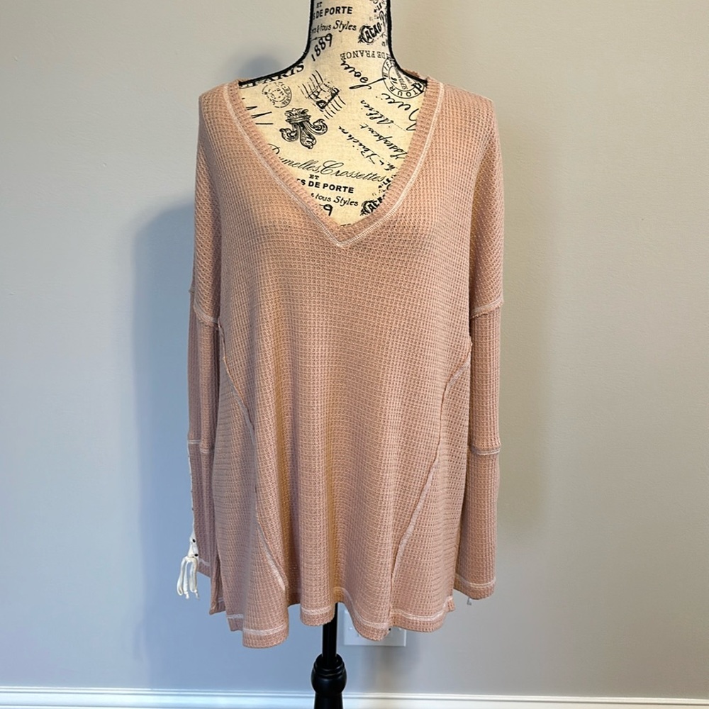 Waffle knit top